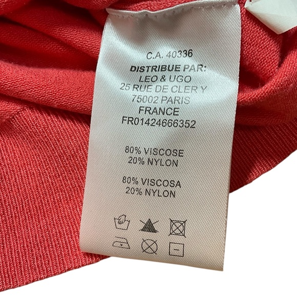 LEO & UGO Coral Button Front Cardi Sz 10 - Picture 8 of 10